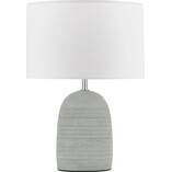 Lampa betonowa Poemo | Biało-szara, stylowe oświetlenie