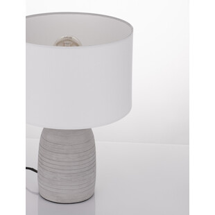 Lampa betonowa Poemo | Biało-szara, stylowe oświetlenie