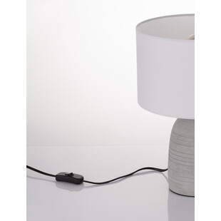 Lampa betonowa Poemo | Biało-szara, stylowe oświetlenie