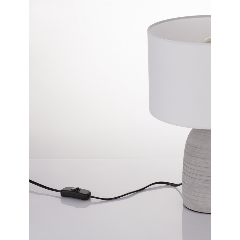 Lampa betonowa Poemo | Biało-szara, stylowe oświetlenie