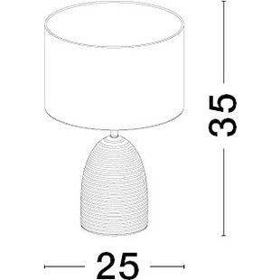 Lampa betonowa Poemo | Biało-szara, stylowe oświetlenie