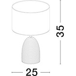 Lampa betonowa Poemo | Biało-szara, stylowe oświetlenie