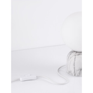 Lampa stołowa Japandi | Szkło, Marmur - Decolab24