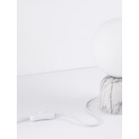 Lampa stołowa Japandi | Szkło, Marmur - Decolab24