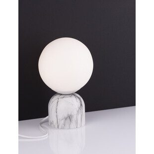 Lampa stołowa Japandi | Szkło, Marmur - Decolab24