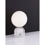 Lampa stołowa Japandi | Szkło, Marmur - Decolab24