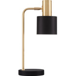 Lampa stołowa retro Mira czarno-złota | Decolab24