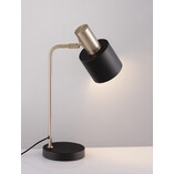 Lampa stołowa retro Mira czarno-złota | Decolab24