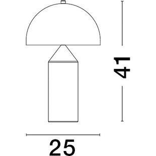 Lampa stołowa "Grzybek" Retro Mush - Złoty Mosiądz | Decolab24