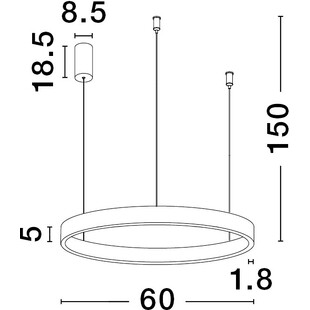 Lampa wisząca Astra LED czarna | Nowoczesne oświetlenie