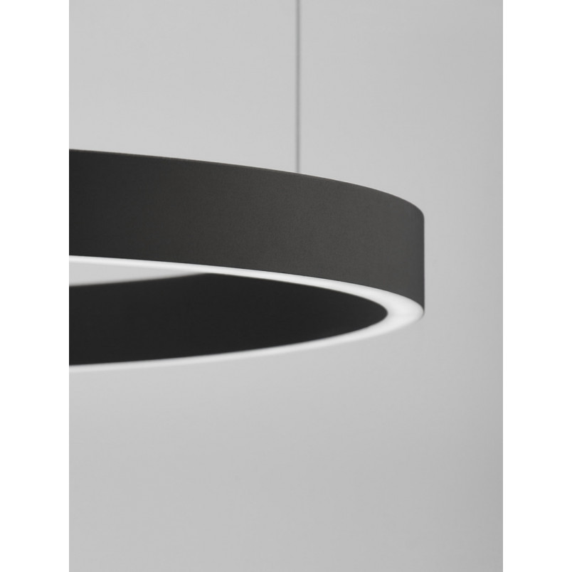 Lampa wisząca okrągła nowoczesna Astra LED 80cm 3000K 77W czarna