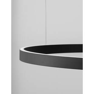 Lampa wisząca okrągła nowoczesna Astra LED 98cm 3000K 106W czarna