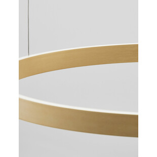 Lampa wisząca okrągła nowoczesna Astra LED 80cm 3000K szczotkowane złoto