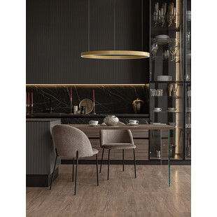 Lampa wisząca okrągła nowoczesna Astra LED 98cm 3000K szczotkowane złoto