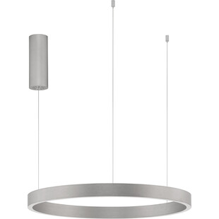 Lampa wisząca okrągła nowoczesna Astra LED 60cm 3000K szczotkowane srebro