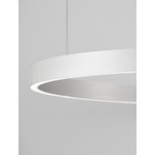 Lampa wisząca okrągła nowoczesna Astra LED 98cm 3000K szczotkowane srebro