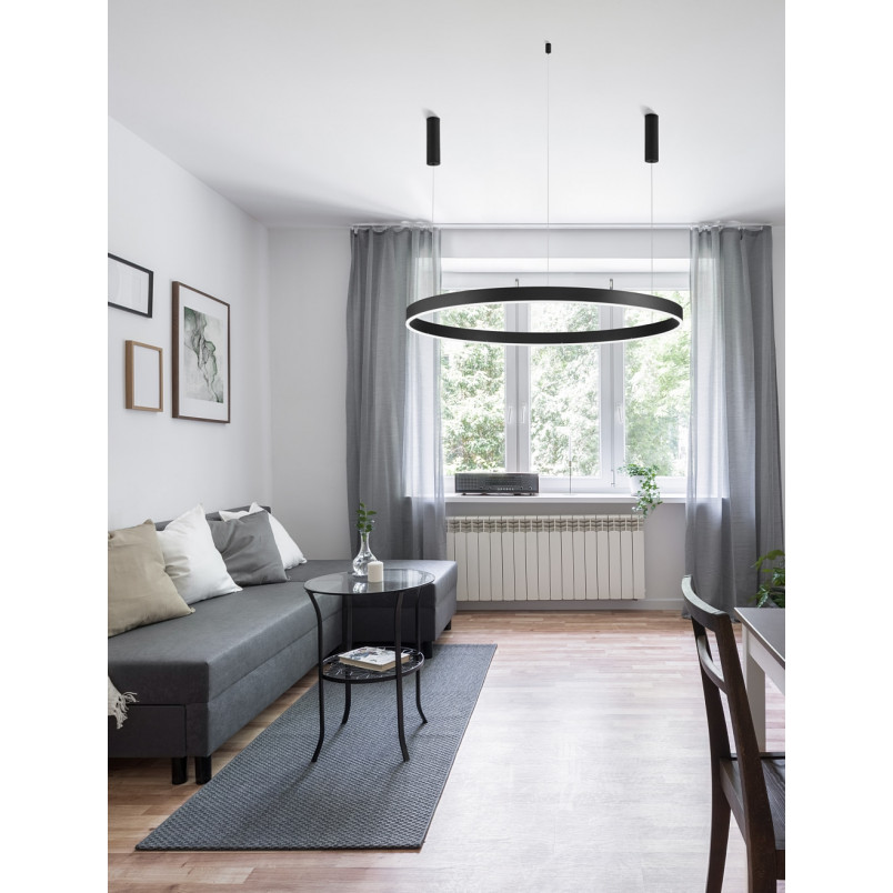 Lampa wisząca LED czarna Gemma - Nowoczesny design | Decolab24