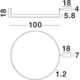 Plafon LED Gemma 100cm biały | Nowoczesne lampy Decolab24