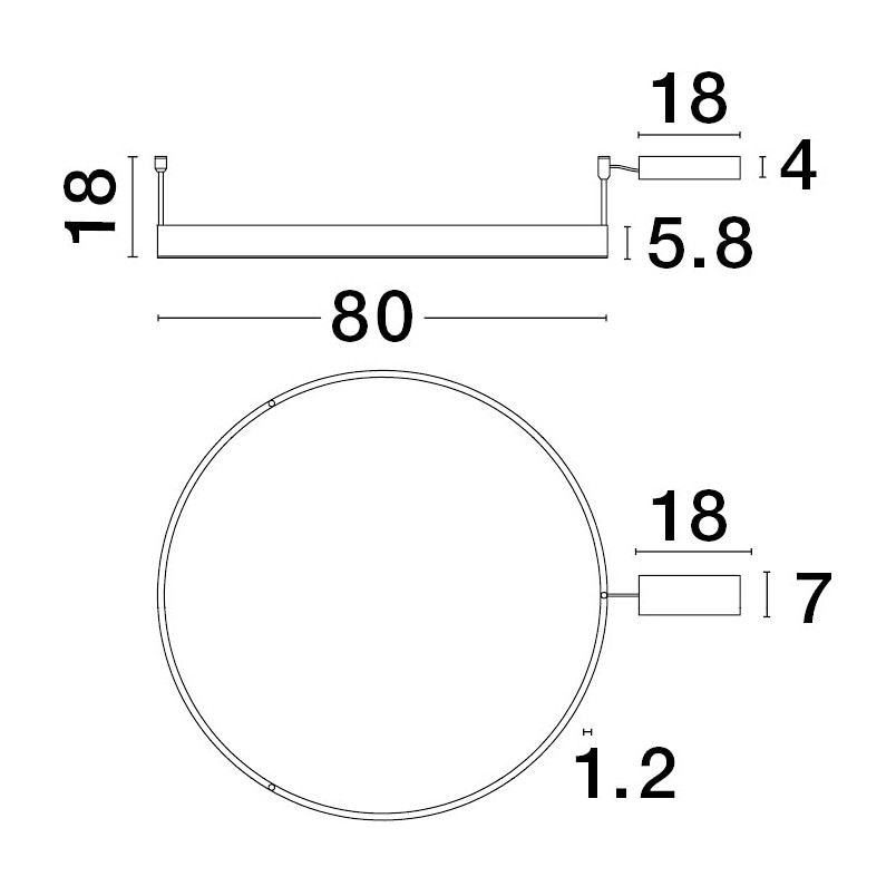 Plafon LED Gemma 80cm Złoty | Nowoczesne Lampy Decolab24