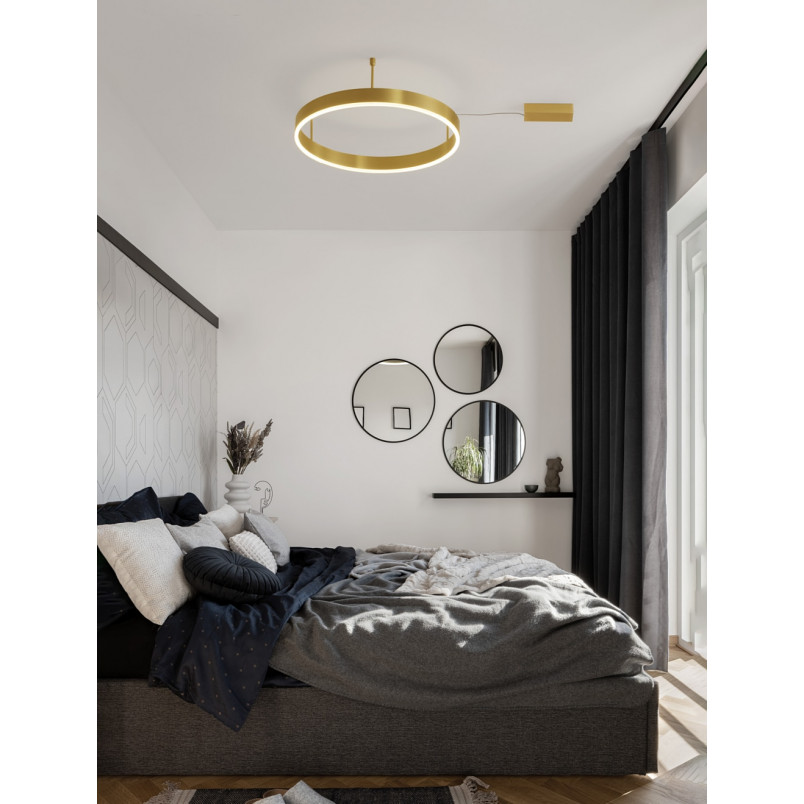 Plafon LED Gemma 60cm Złoty | Nowoczesne Lampy Decolab24