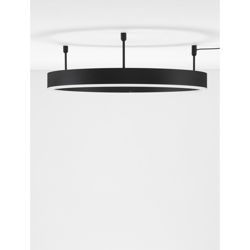 Plafon LED Gemma Czarny 60cm - Nowoczesne Oświetlenie