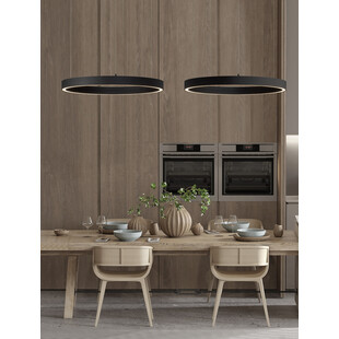 Lampa wisząca okrągła nowoczesna Astra LED 80cm 3000K 50W czarna