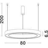 Lampa wisząca Astra LED 80cm | Nowoczesna lampa czarna - Decolab24