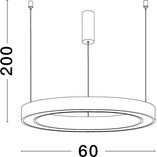 Lampa Wisząca Złota Nina LED 60cm - Nowoczesny Design