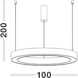 Lampa wisząca Nina LED - Złota, nowoczesna | Decolab24