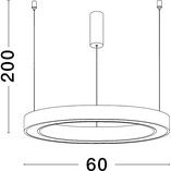 Lampa wisząca LED Nina | Nowoczesna, okrągła, biała | Decolab24