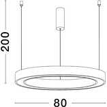 Lampa wisząca LED Nina - nowoczesny design, 80cm - Decolab24