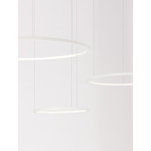 Lampa wisząca 3 okręgi nowoczesne Hall LED biała