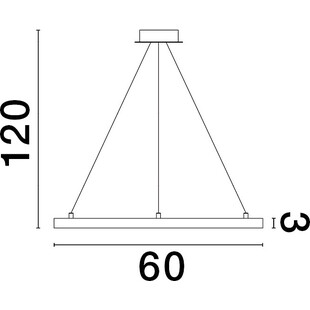 Lampa wisząca LED złota Tiviti 60cm - Decolab24