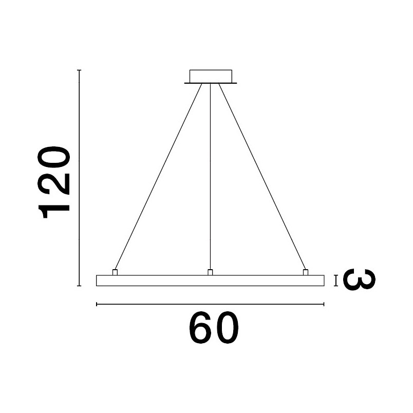 Lampa wisząca LED złota Tiviti 60cm - Decolab24