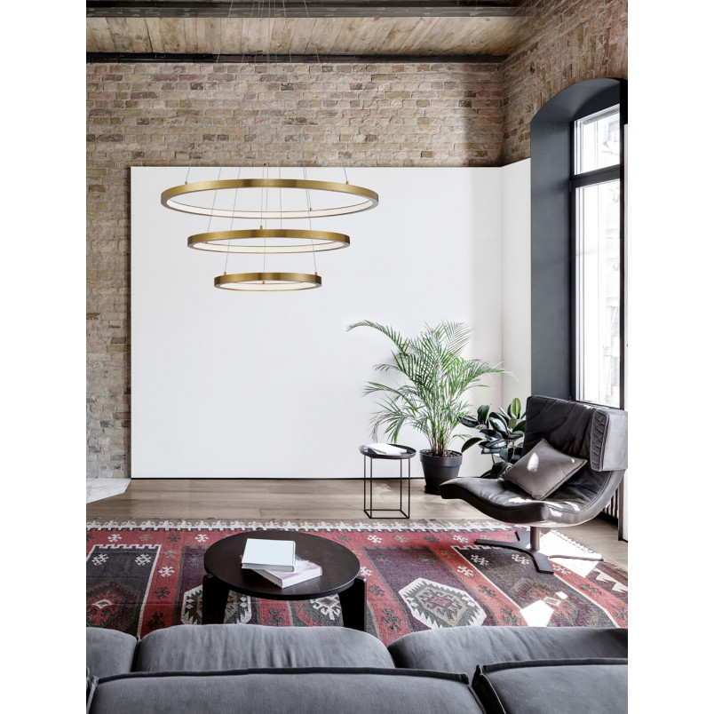 Lampa Wisząca Złota LED - Nowoczesny Żyrandol Glamour | Decolab24