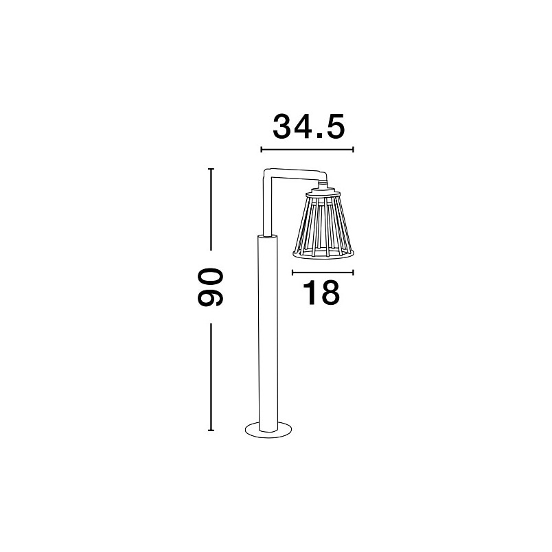 Lampa Ogrodowa LED Rissa | Czarna, 90cm | Decolab24
