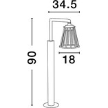 Lampa Ogrodowa LED Rissa | Czarna, 90cm | Decolab24
