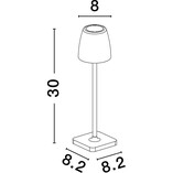 Lampa zewnętrzna Hunter LED | Szara, 30cm | Decolab24