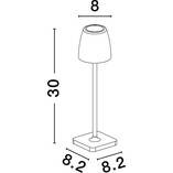 Lampa stołowa LED Hunter - Oliwkowa | Decolab24