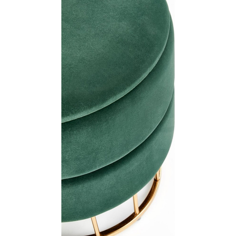 Pufa welurowa glamour Minty Halmar | Zielona, z schowkiem