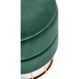 Pufa welurowa glamour Minty Halmar | Zielona, z schowkiem