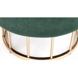Pufa welurowa glamour Minty Halmar | Zielona, z schowkiem