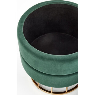 Pufa welurowa glamour Minty Halmar | Zielona, z schowkiem