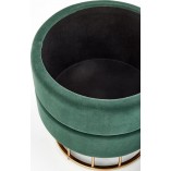 Pufa welurowa glamour Minty Halmar | Zielona, z schowkiem