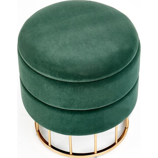 Pufa welurowa glamour Minty Halmar | Zielona, z schowkiem