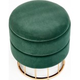 Pufa welurowa glamour Minty Halmar | Zielona, z schowkiem