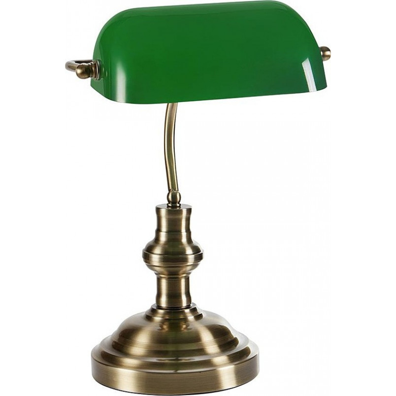 Lampa biurkowa Bankers zielona Markslojd | Styl retro
