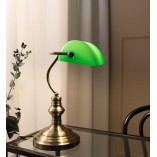Lampa biurkowa Bankers zielona Markslojd | Styl retro