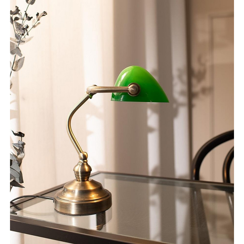 Lampa biurkowa Bankers zielona Markslojd | Retro i Vintage