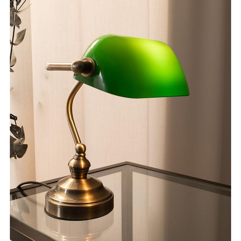 Lampa biurkowa Bankers zielona Markslojd | Retro i Vintage
